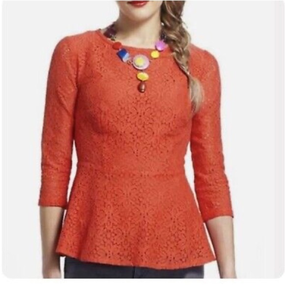 Anthropologie peplum top EUC size 10 - Picture 1 of 15